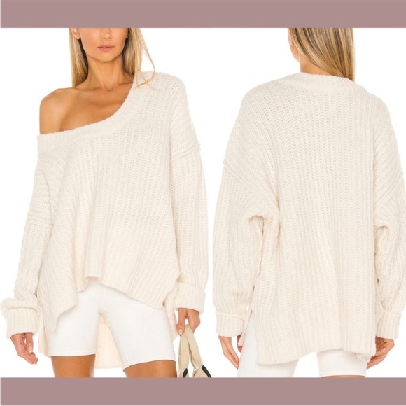 Free People Sweaters - Free People Blue Bell V-Neck Sweater Creamy White Size XS